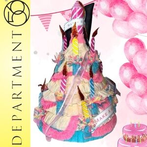 Department 56 Glitterville Birthday Party Hat Centerpiece
